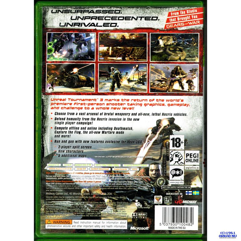 UNREAL TOURNAMENT III XBOX 360