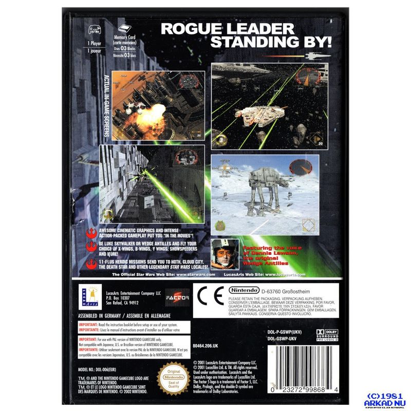 STAR WARS ROGUE SQUADRON II ROGUE LEADER GAMECUBE