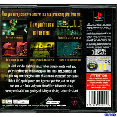 ODDWORLD ABES ODDYSEE PS1