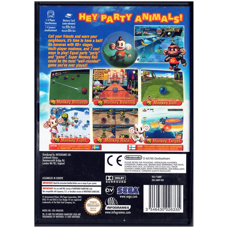 SUPER MONKEY BALL GAMECUBE