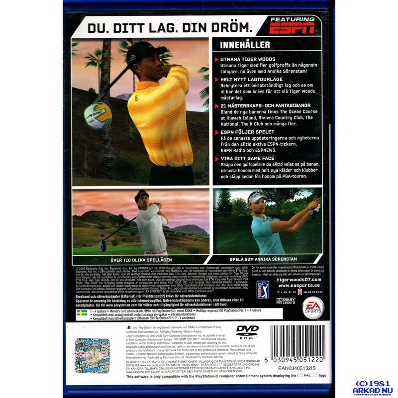 TIGER WOODS PGA TOUR 07 PS2