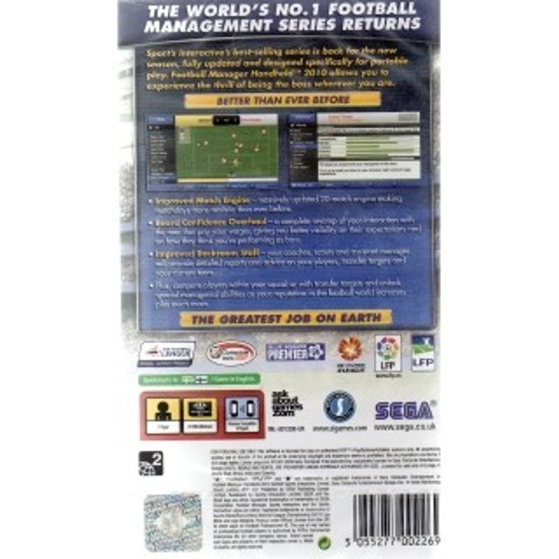 FOOTBALL MANAGER HANDHELD 2010 PSP NYTT