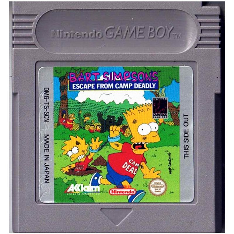 BART SIMPSONS ESCAPE FROM CAMP DEADLY GAMEBOY SCN