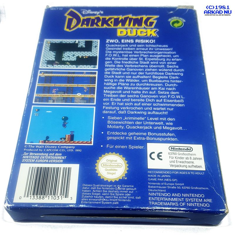DARKWING DUCK NES TYSK UTGÅVA
