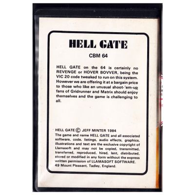 HELL GATE C64 KASSETT