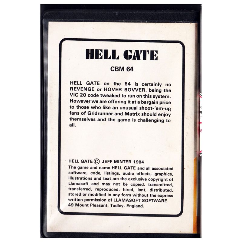 HELL GATE C64 KASSETT