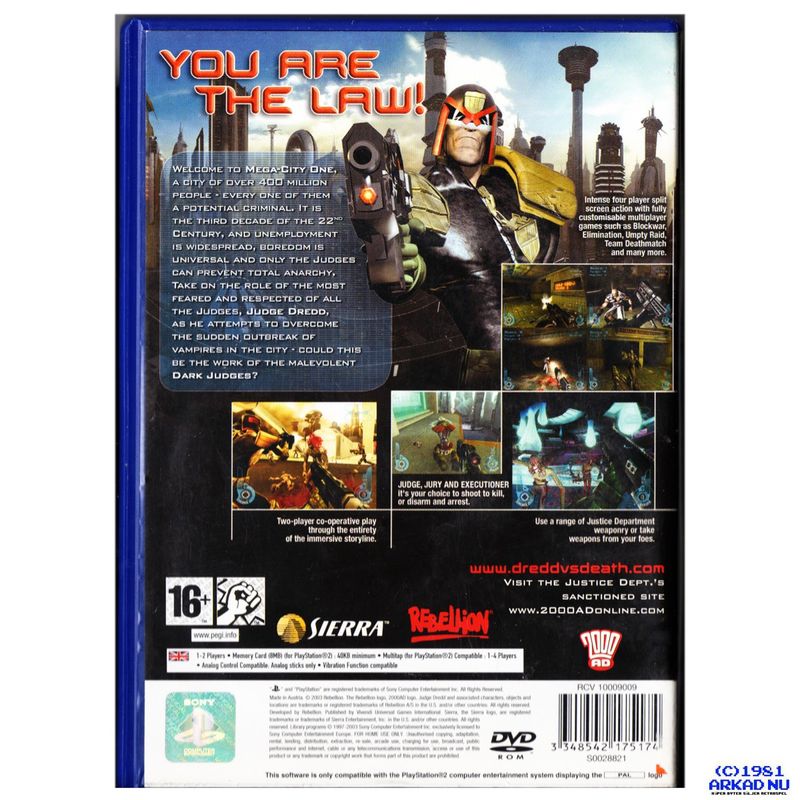 JUDGE DREDD DREDD VS DEATH PS2