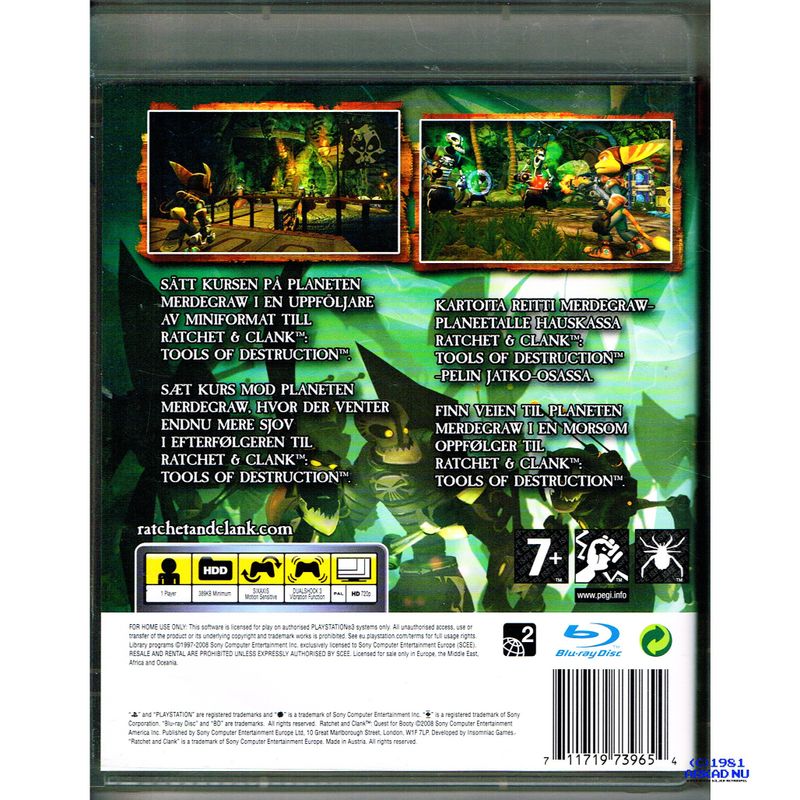 RATCHET & CLANK QUEST FOR BOOTY PS3