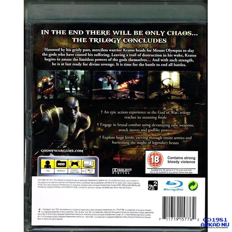 GOD OF WAR III PS3