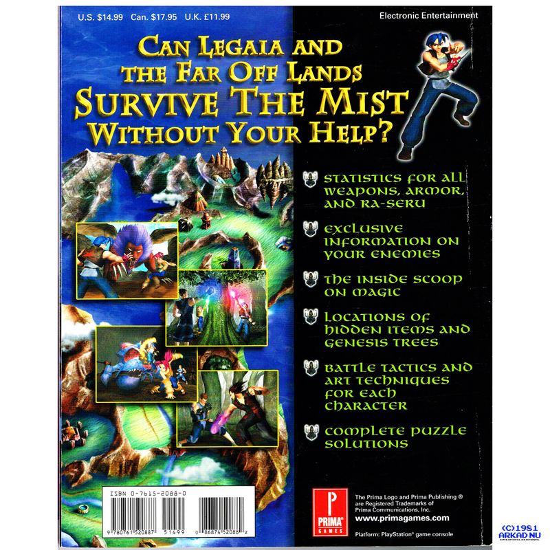 LEGEND OF LEGAIA PRIMAS OFFICIAL STRATEGY GUIDE