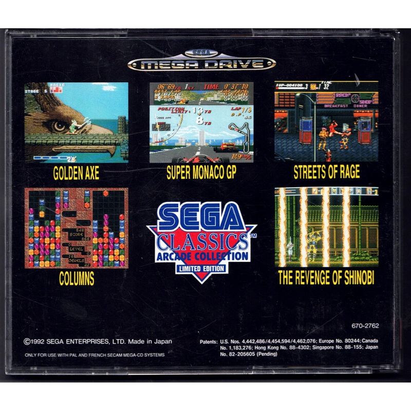 SEGA CLASSICS ARCADE COLLECTION LIMITED EDITION MEGA-CD