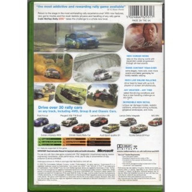 COLIN MCRAE RALLY 2005 XBOX