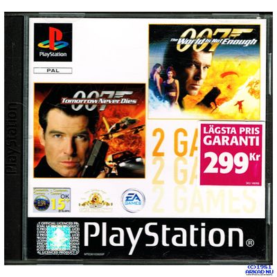 TOMORROW NEVER DIES + THE WORLD IS NOT ENOUGH PS1 2 GAMES