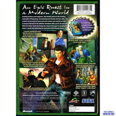 SHENMUE II XBOX MED FILMEN NTSC USA