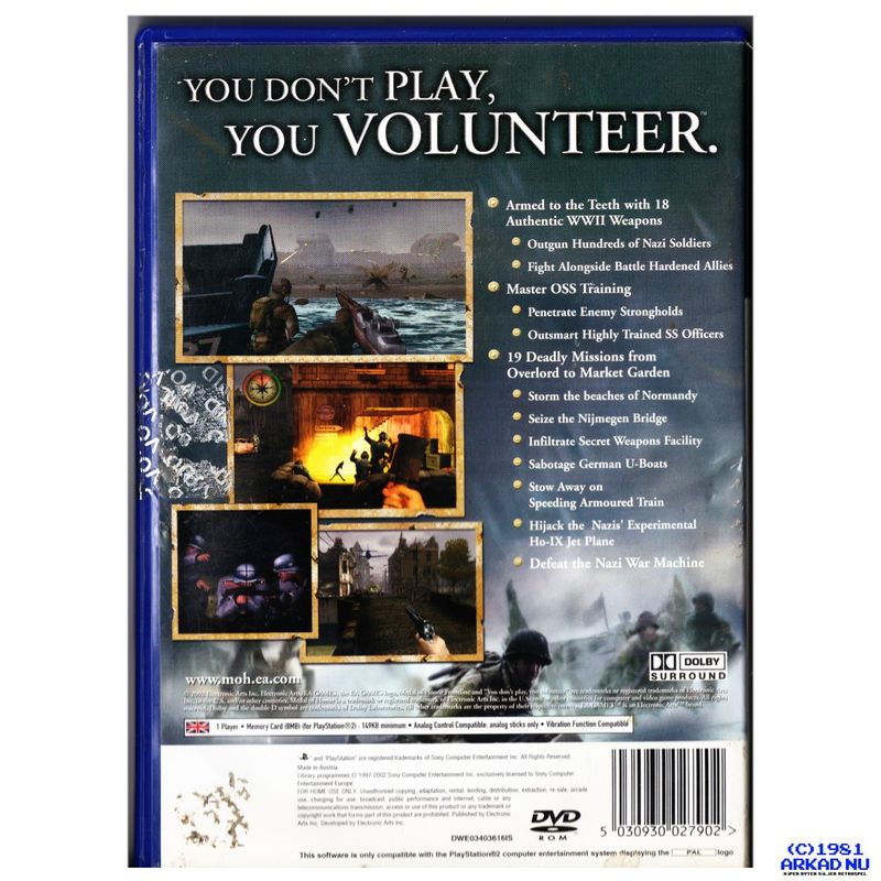 MEDAL OF HONOR FRONTLINE PS2