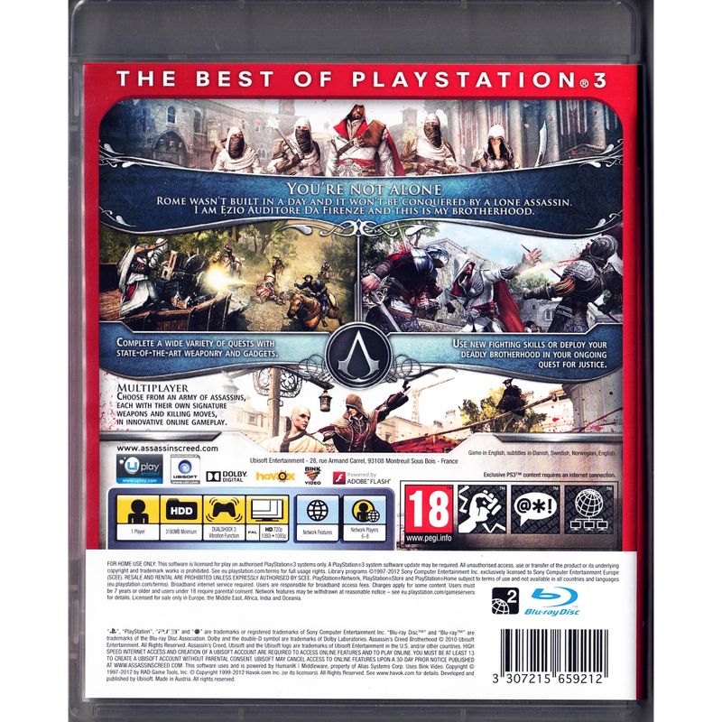 ASSASSINS CREED BROTHERHOOD PS3