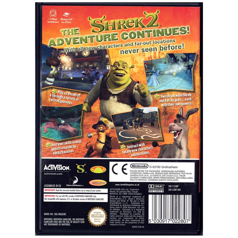 SHREK 2 GAMECUBE