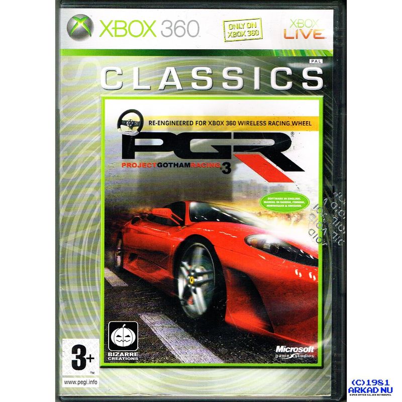 PROJECT GOTHAM RACING 3 XBOX 360