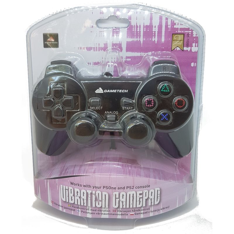 GAMETECH PS2 / PS1 VIBRATION GAMEPAD