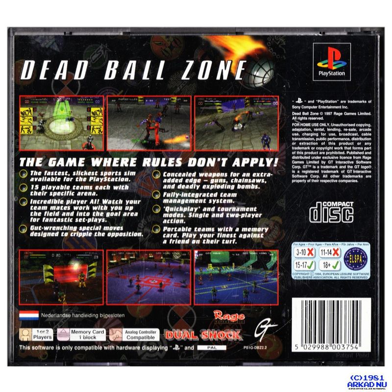 DBZ DEAD BALL ZONE PS1