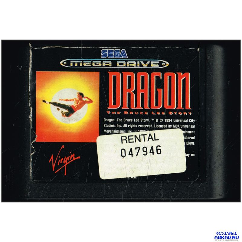 DRAGON THE BRUCE LEE STORY MEGADRIVE RENTAL