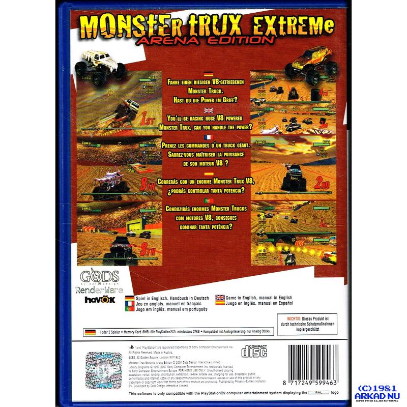 MONSTER TRUX EXTREME ARENA EDITION PS2