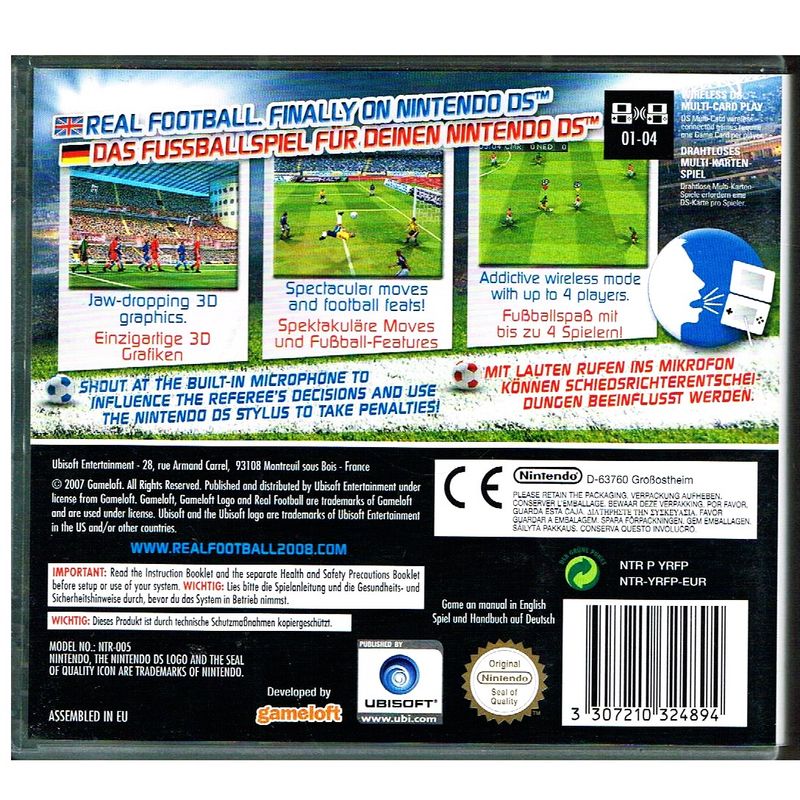 REAL FOOTBALL 2008 DS