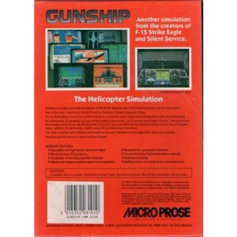 GUNSHIP C64 DISK