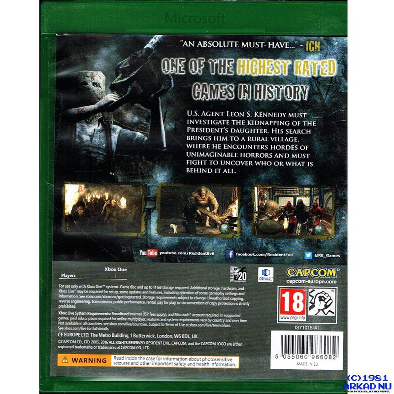 RESIDENT EVIL 4 XBOX ONE