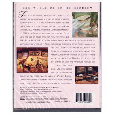 THE WORLD OF IMPRESSIONISM CD-I NYTT INPLASTAD