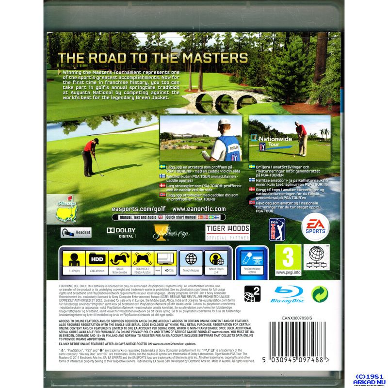 TIGER WOODS PGA TOUR 12 MASTERS PS3