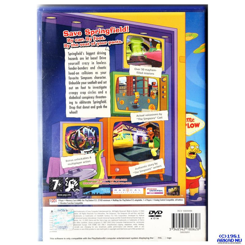 THE SIMPSON'S HIT & RUN PS2