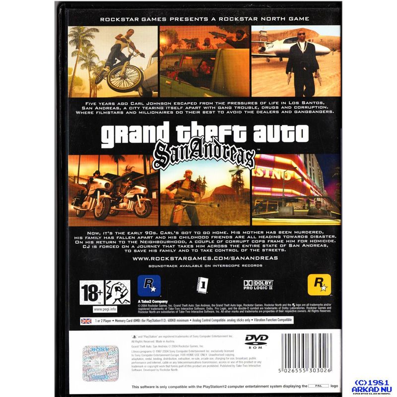 GRAND THEFT AUTO SAN ANDREAS PS2