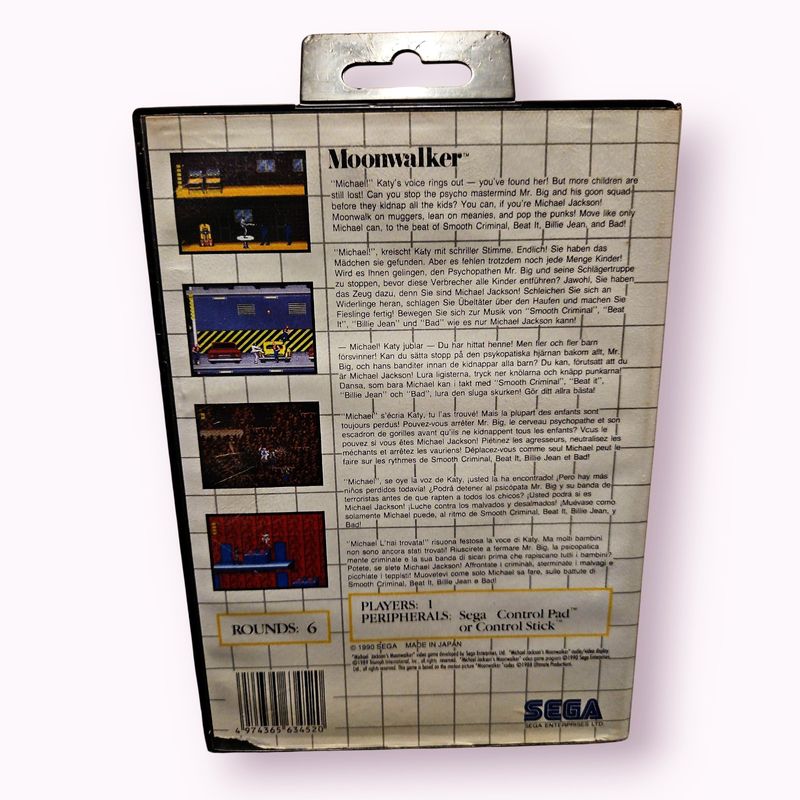 MICHAEL JACKSONS MOONWALKER MASTERSYSTEM