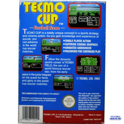 TECMO CUP FOOTBALL GAME NES SCN