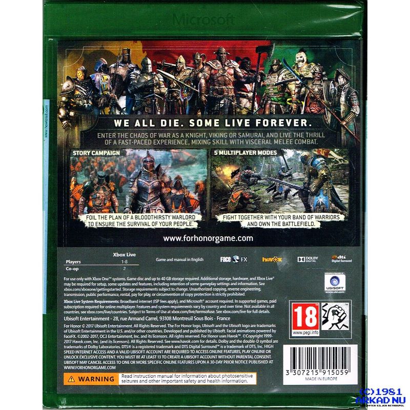 FOR HONOR XBOX ONE