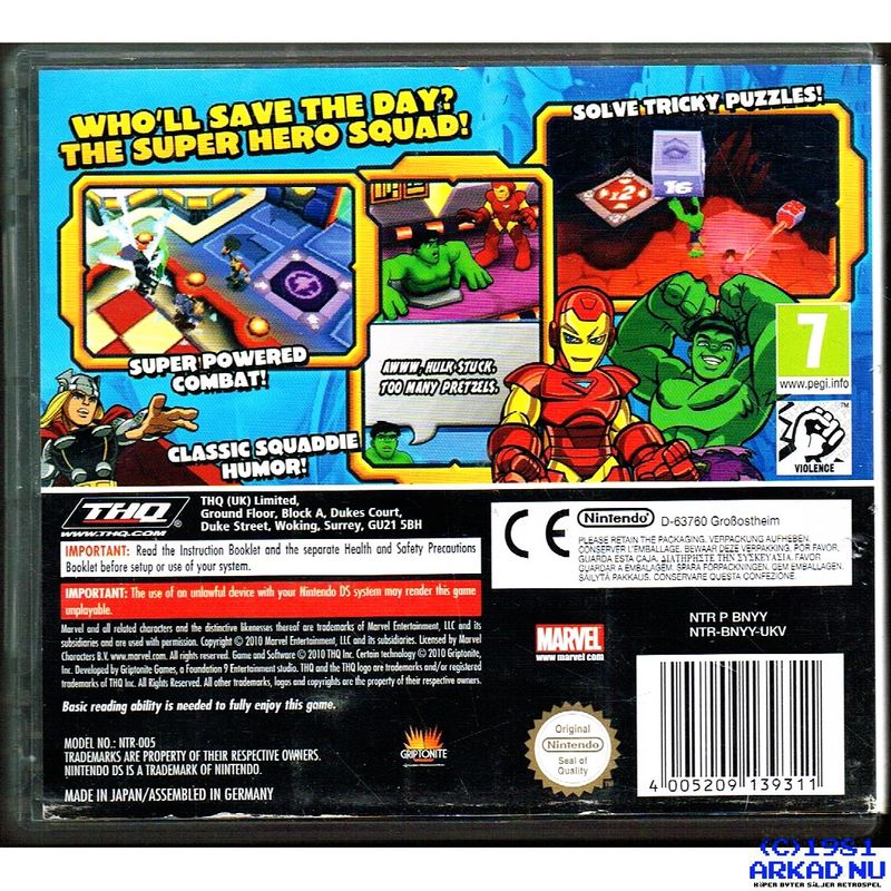 MARVEL SUPER HERO SQUAD THE INFINITY GAUNTLET DS