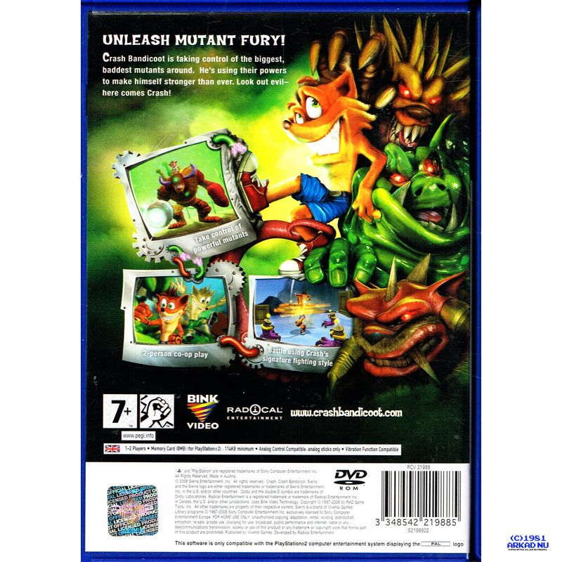 CRASH MIND OVER MUTANT PS2