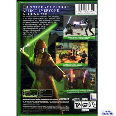 STAR WARS KNIGHTS OF THE OLD REPUBLIC II THE SITH LORDS XBOX