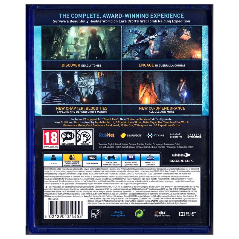 RISE OF THE TOMB RAIDER 20 YEAR CELEBRATION PS4