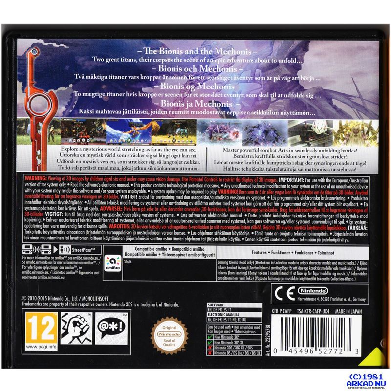 XENOBLADE CHRONICLES 3D 3DS