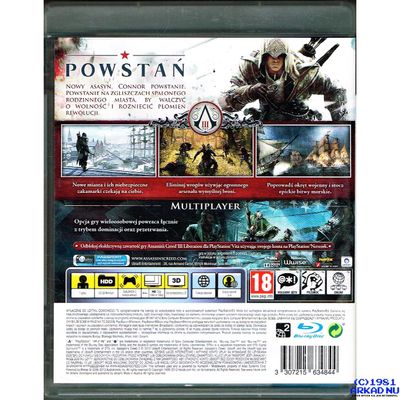 ASSASSINS CREED III PS3 POLSK TEXT