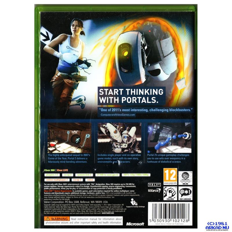 PORTAL 2 XBOX 360