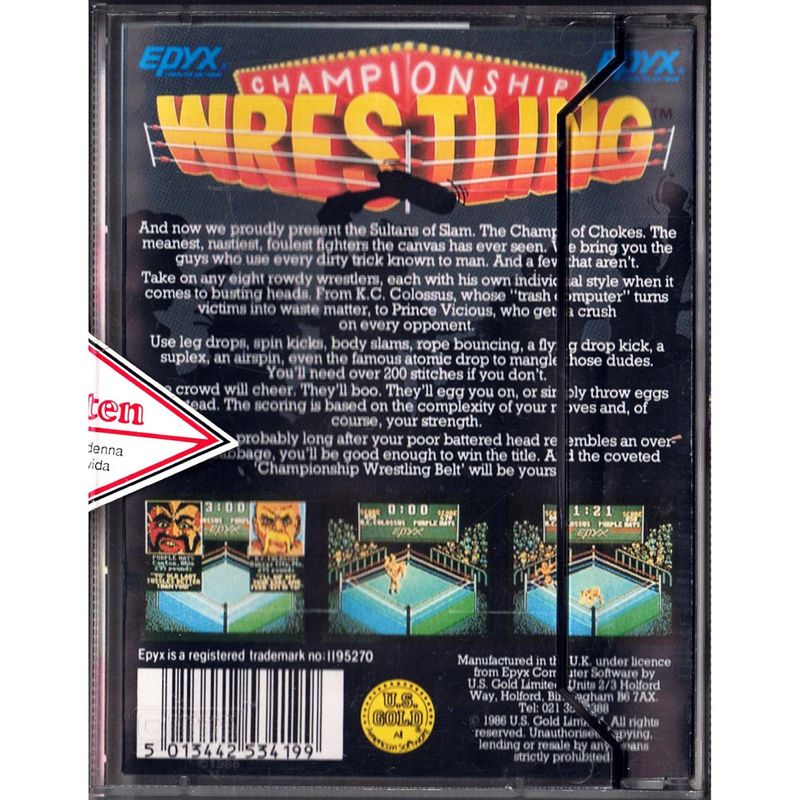 CHAMPIONSHIP WRESTLING C64 KASSETT