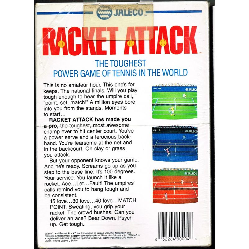 RACKET ATTACK LIMITED EDITION NES REV-A USA NYTT INPLASTAT