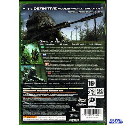 CALL OF DUTY 4 MODERN WARFARE GAME OF THE YEAR EDITION XBOX 360