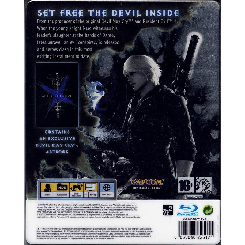 DEVIL MAY CRY 4 PS3 STEELBOOK