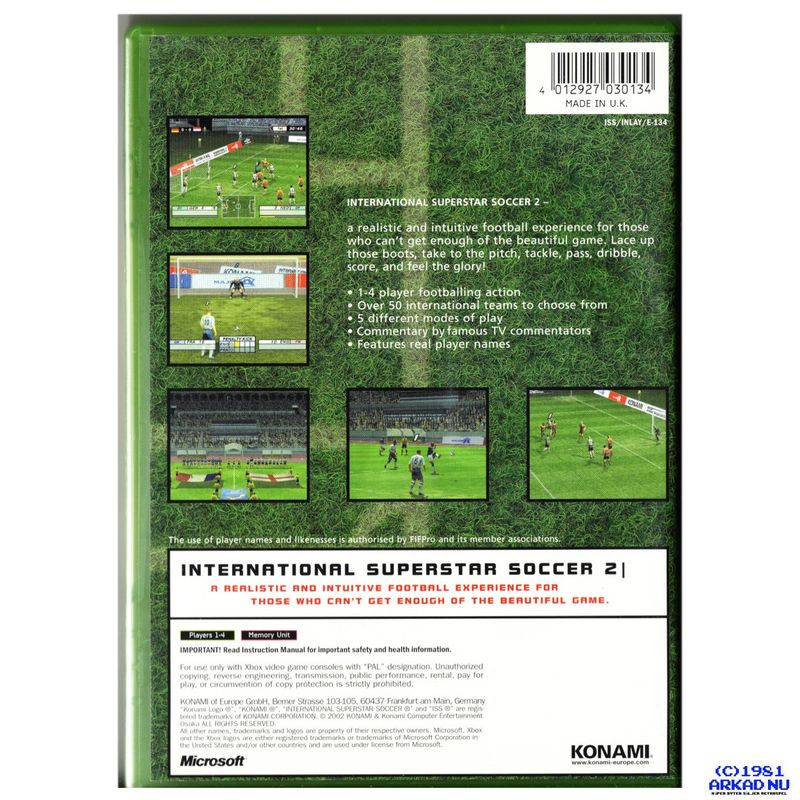 INTERNATIONAL SUPERSTAR SOCCER 2 ISS 2 XBOX