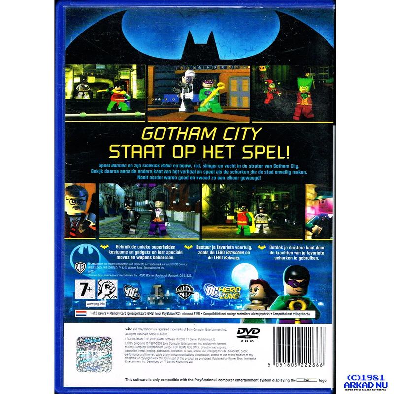 LEGO BATMAN THE VIDEOGAME PS2 HOLLÄNDSK UTGÅVA