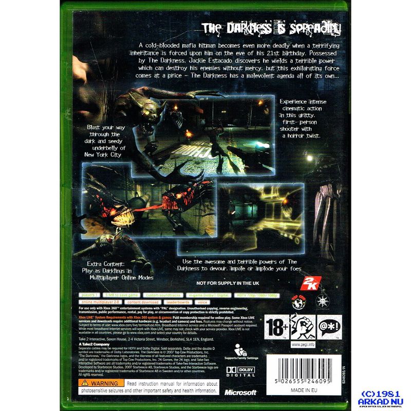 THE DARKNESS XBOX 360